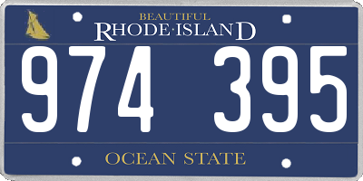 RI license plate 974395