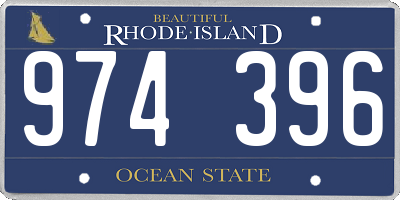RI license plate 974396