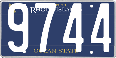 RI license plate 9744