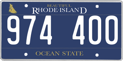 RI license plate 974400