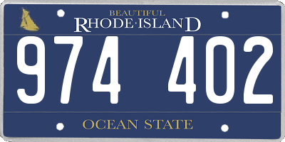 RI license plate 974402