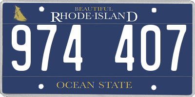 RI license plate 974407