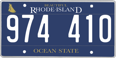 RI license plate 974410