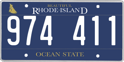 RI license plate 974411