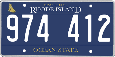 RI license plate 974412