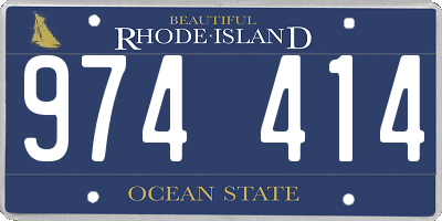 RI license plate 974414