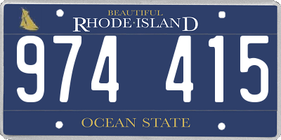 RI license plate 974415