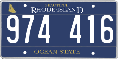 RI license plate 974416