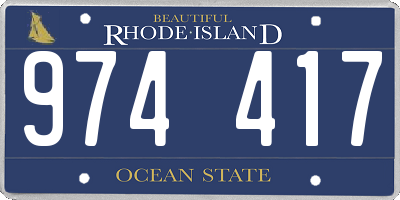 RI license plate 974417