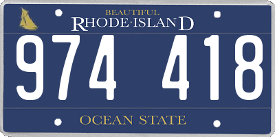 RI license plate 974418