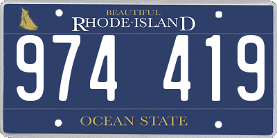 RI license plate 974419
