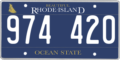 RI license plate 974420