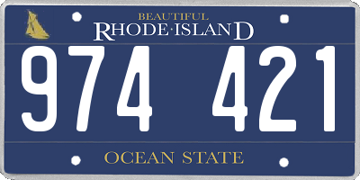 RI license plate 974421