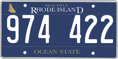 RI license plate 974422