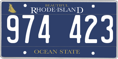 RI license plate 974423