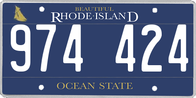 RI license plate 974424