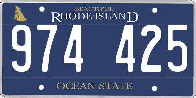 RI license plate 974425