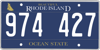 RI license plate 974427