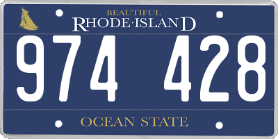 RI license plate 974428