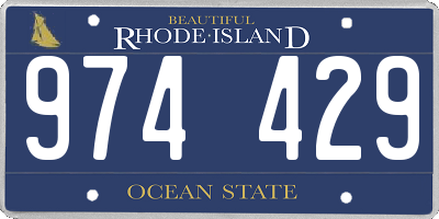 RI license plate 974429