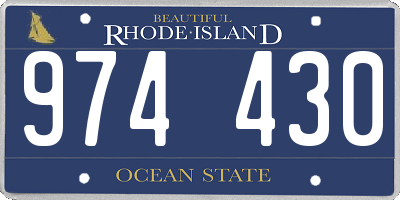 RI license plate 974430