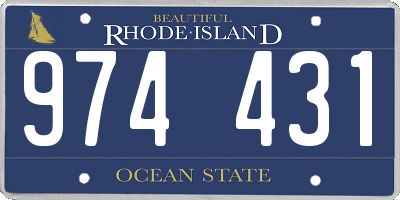 RI license plate 974431