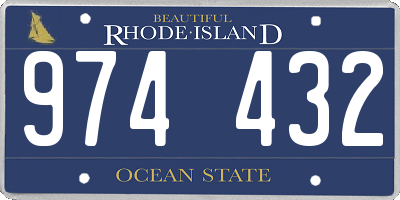 RI license plate 974432