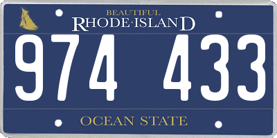 RI license plate 974433