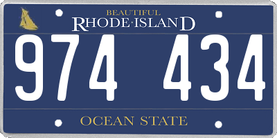 RI license plate 974434