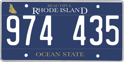 RI license plate 974435