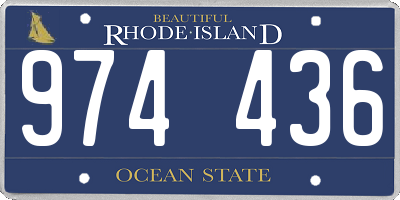 RI license plate 974436