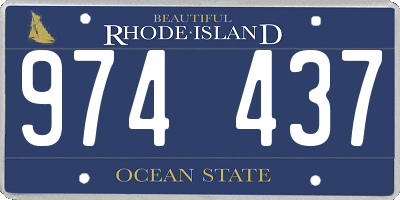 RI license plate 974437