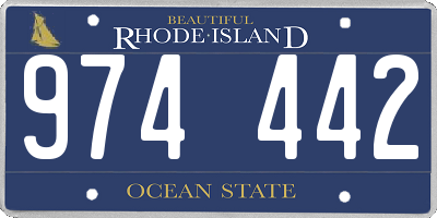 RI license plate 974442