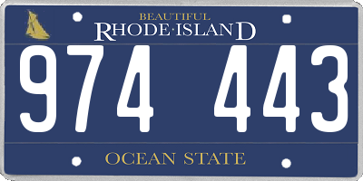 RI license plate 974443