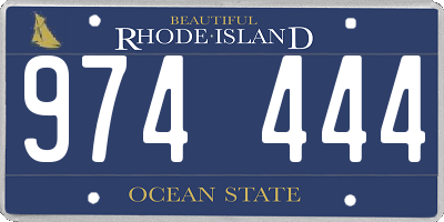 RI license plate 974444