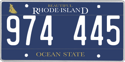 RI license plate 974445