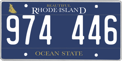 RI license plate 974446