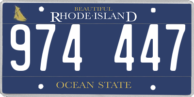 RI license plate 974447