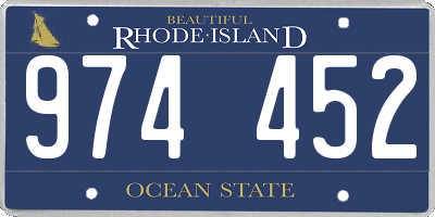 RI license plate 974452