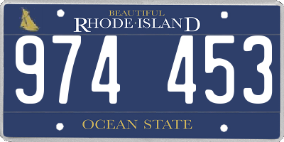 RI license plate 974453