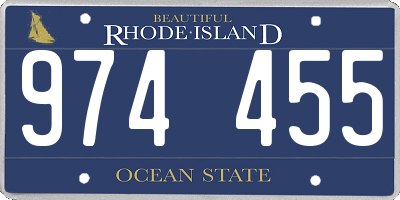 RI license plate 974455