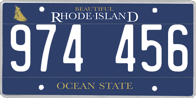 RI license plate 974456