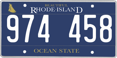 RI license plate 974458