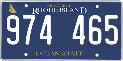 RI license plate 974465