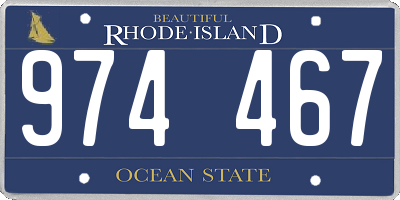 RI license plate 974467