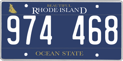 RI license plate 974468