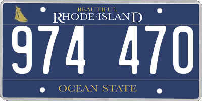 RI license plate 974470