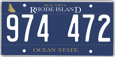 RI license plate 974472