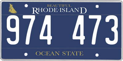 RI license plate 974473