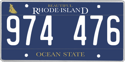 RI license plate 974476